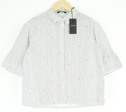 SCOTCH &amp; SODA moteriška palaidinė L dydžio, dryžuota, lengvi marškiniai su sagomis, 3/4 rankovėmis 