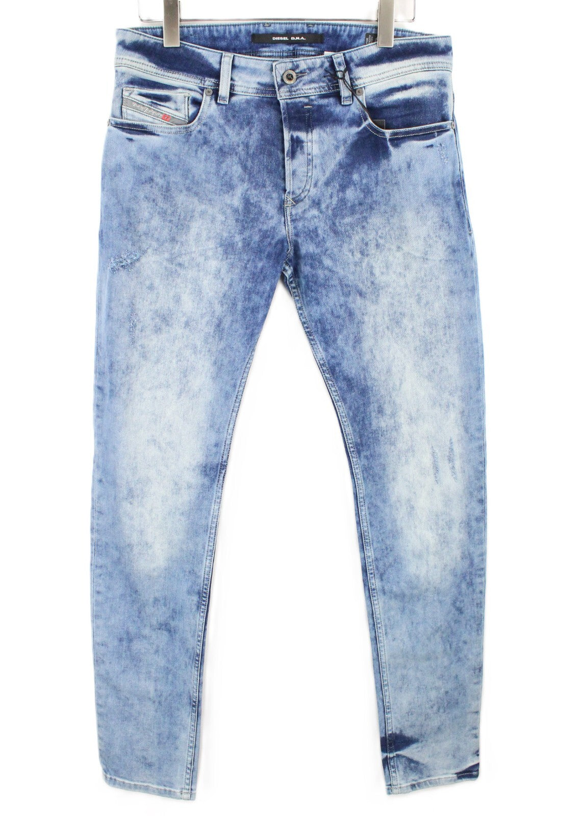 DIESEL Sleenker RC4DK vyriški džinsai W32/L32 Slim Skinny Cotton Stretch, mėlyni, skalbti 