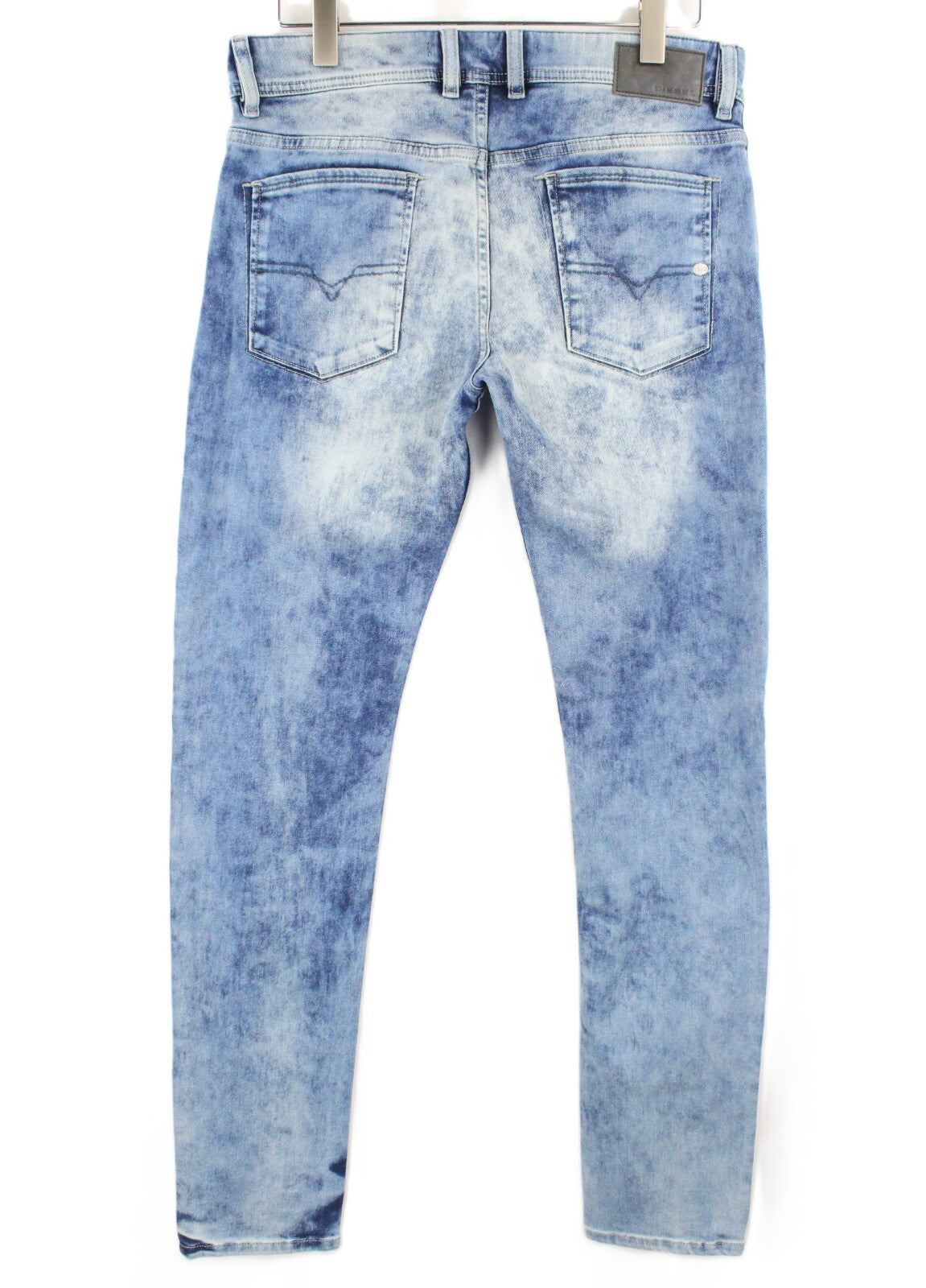 DIESEL Sleenker RC4DK vyriški džinsai W32/L32 Slim Skinny Cotton Stretch, mėlyni, skalbti 