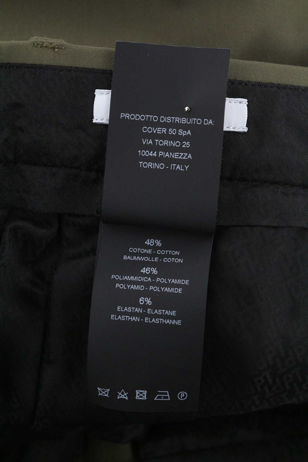 PT TORINO Gamma vyriškos kelnės 50 chaki spalvos, tamprios, su užtrauktukais ir kišenėmis iš vidaus, plonos krovininės... 