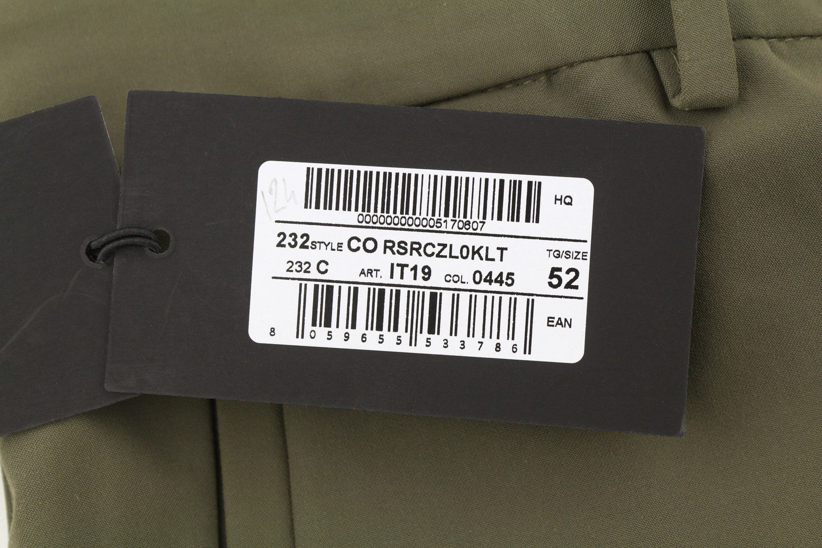 PT TORINO Gamma vyriškos kelnės 52 chaki spalvos su tampriomis užtrauktukais ir plonomis krovininėmis kišenėmis 