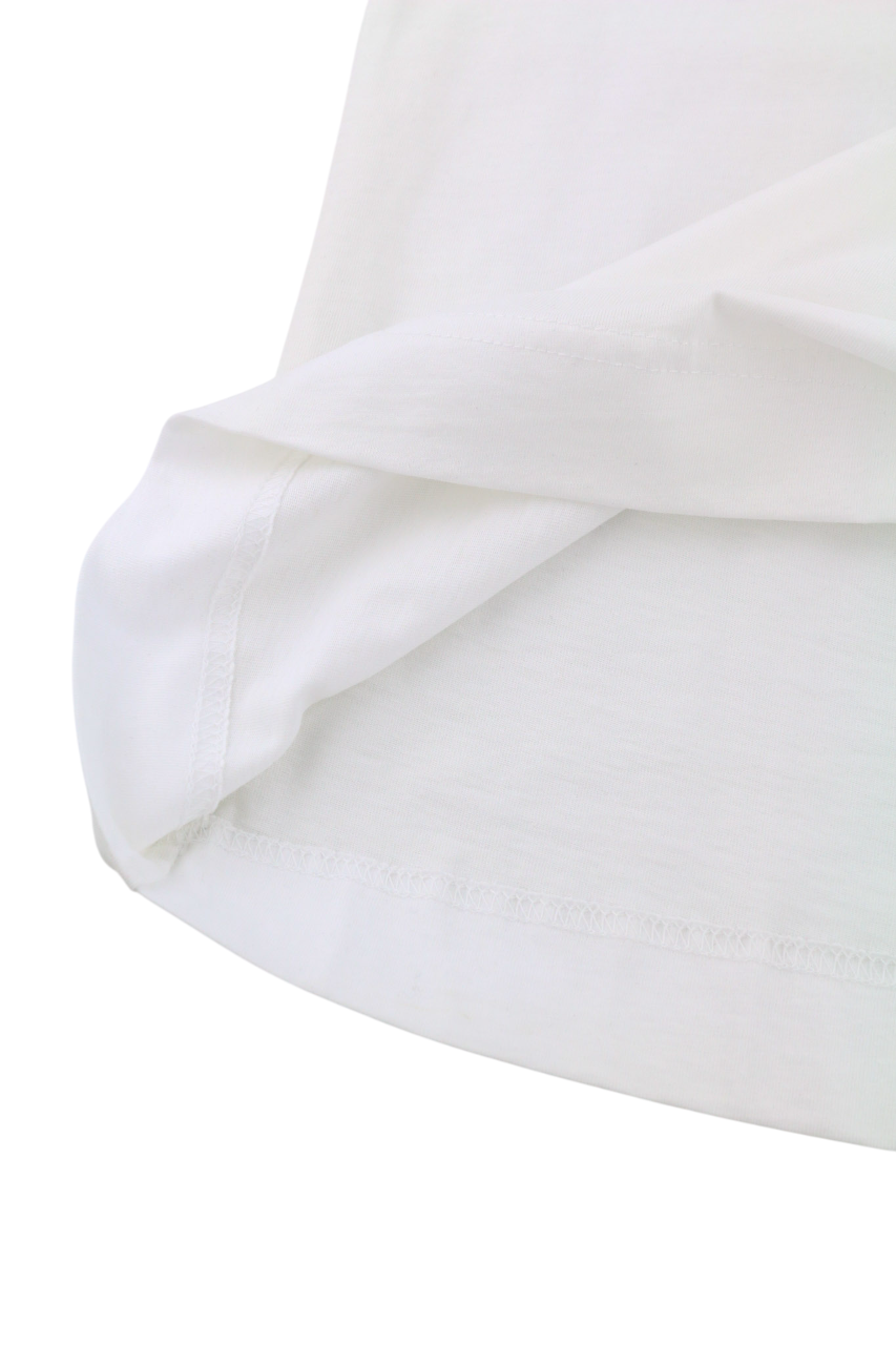 DIESEL D-Egor moteriška suknelė S, balta, trumpomis rankovėmis, apvalia iškirpte, sidabro spalvos, RRP 110 € 