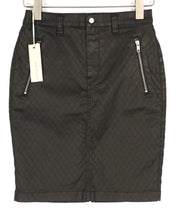 DIESEL De-Frank moteriškas sijonas W27 juodas su užtrauktukais ir siuvinėtomis kišenėmis 