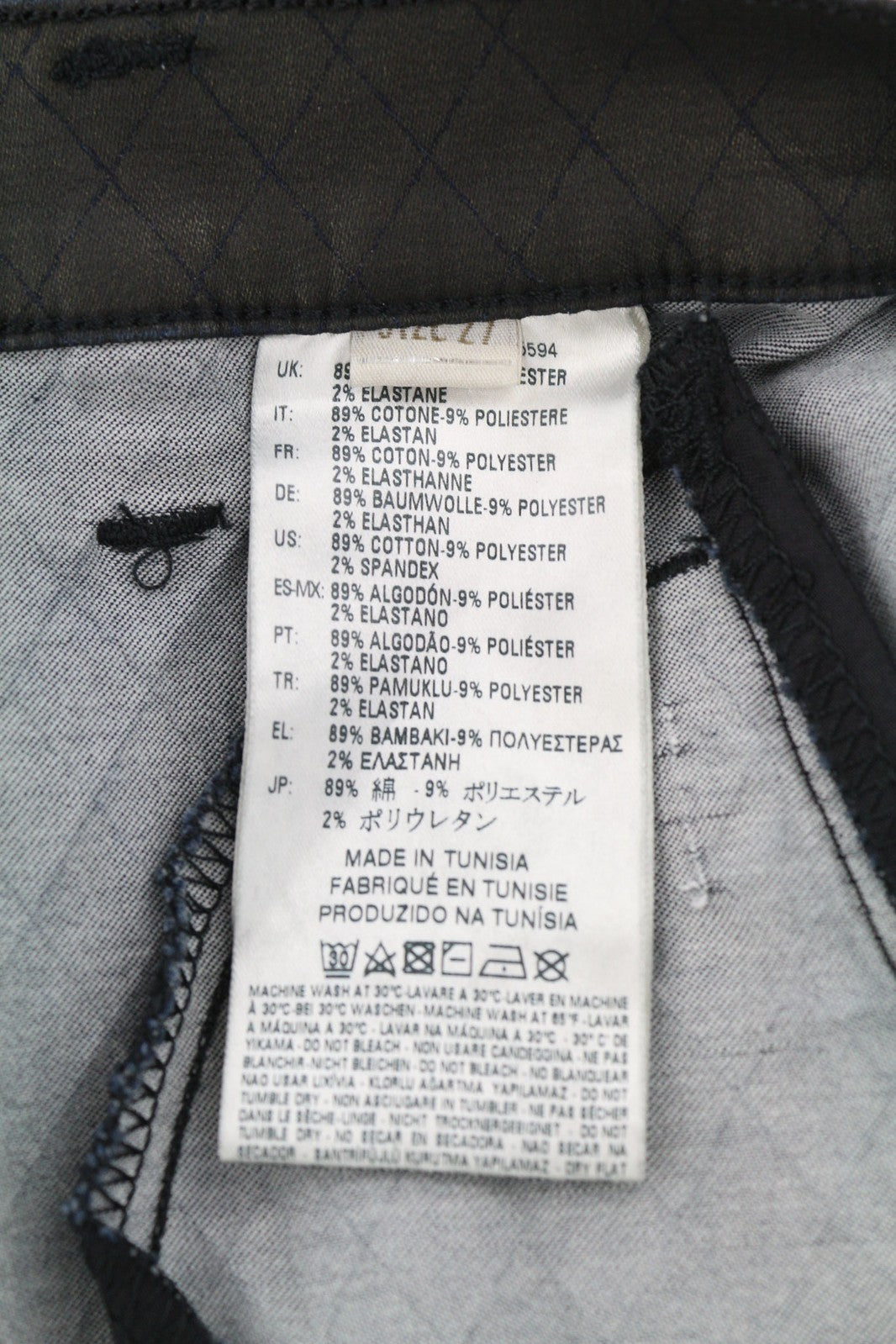 DIESEL De-Frank moteriškas sijonas W27 juodas su užtrauktukais ir siuvinėtomis kišenėmis 