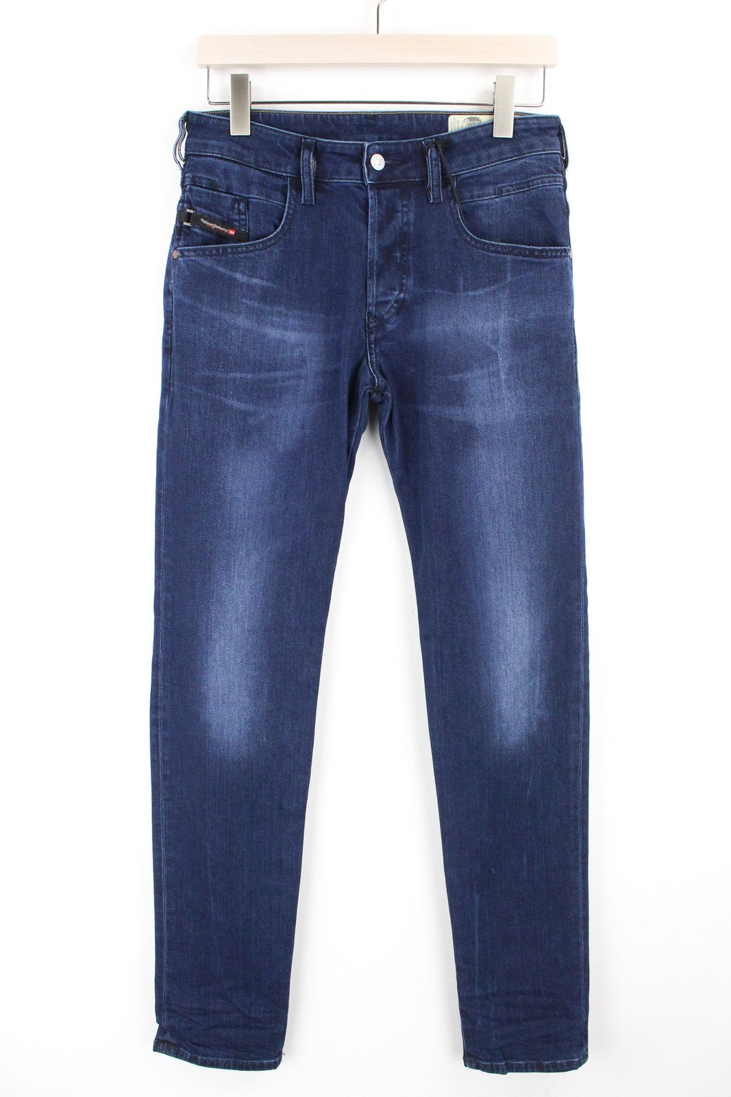 DIESEL D-Bazer 083AT vyriški džinsai W29/L34 mėlyni, skalbti, siaurėjantys, tamprūs, džinsinio audinio 