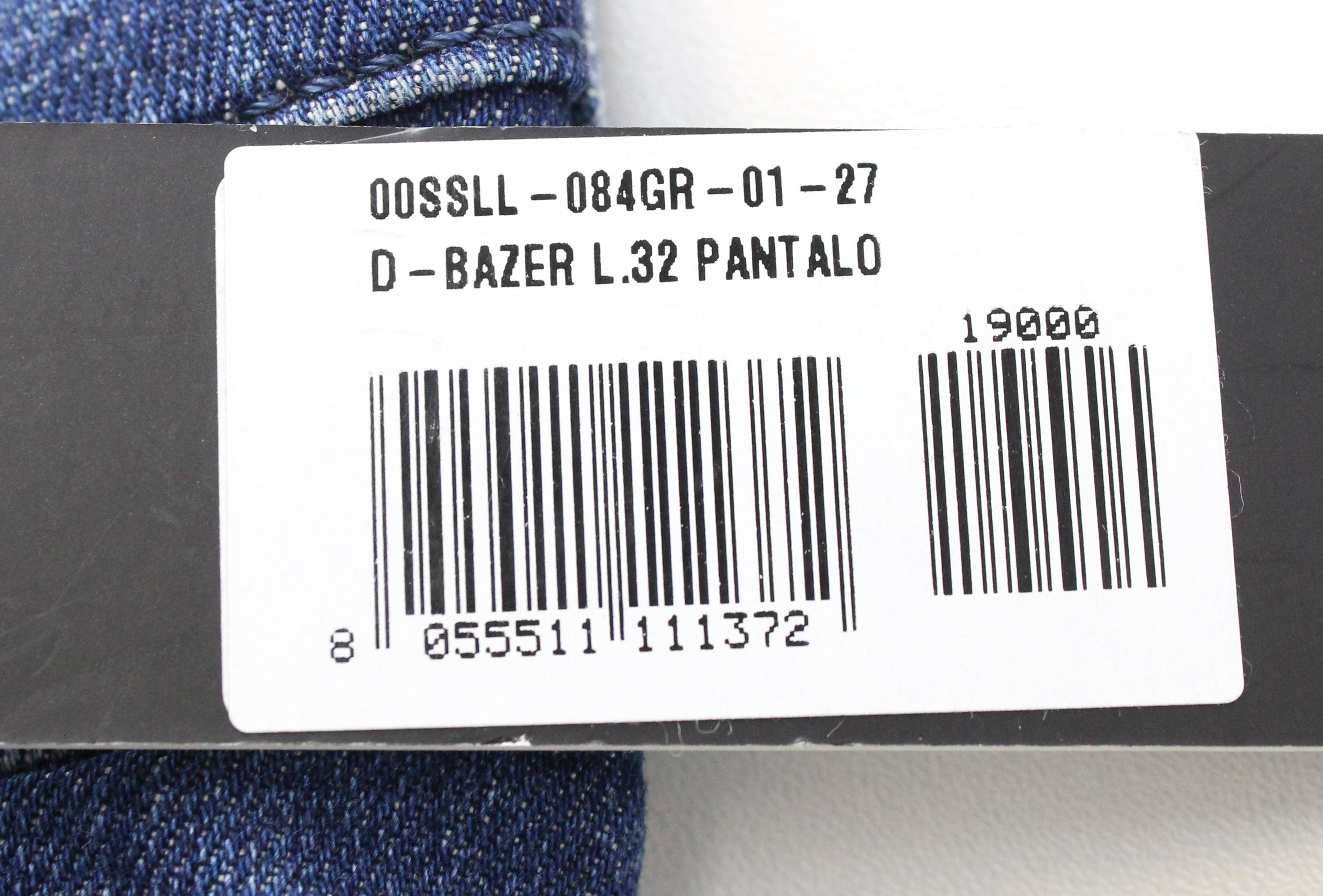 DIESEL D-Bazer 084GR vyriški džinsai W27/L32 siaurėjantys, tamprūs, medvilniniai, mėlyni, džinsinio audinio 