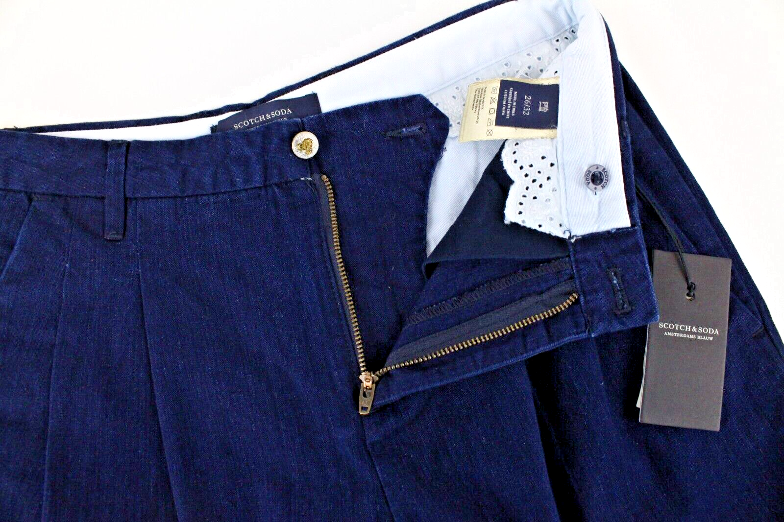 SCOTCH & SODA Women Jeans W26/L32 Loose Fit Blue Cotton Denim Casual