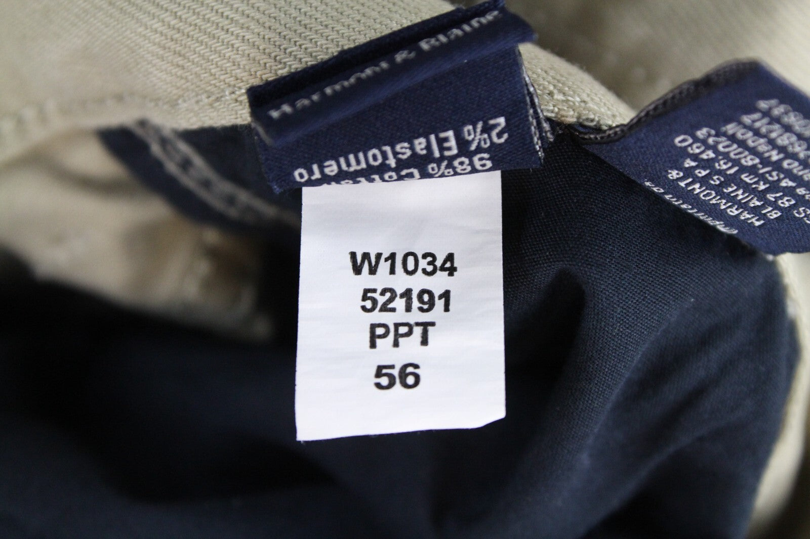 HARMONT & BLAINE Men's Regular Fit Trousers 56 Jean Style Stretch Cotton