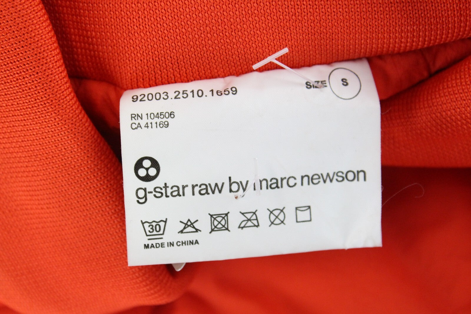 G-STAR Men's Orange Jacket Vest S Padded Unique Zipped Removable Sleeves