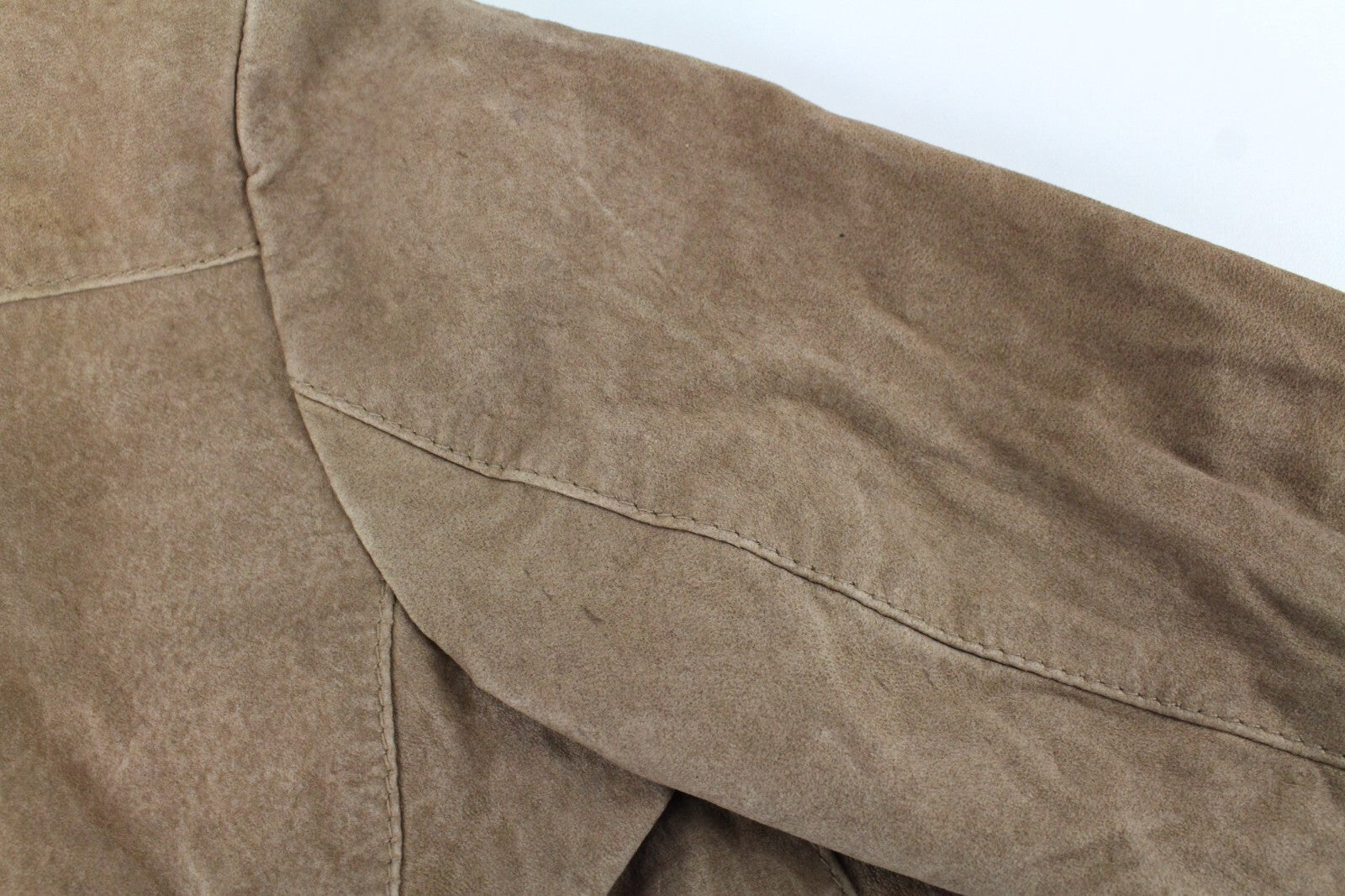 REPLAY moteriška ruda zomšinė avikailio striukė XS ilgomis rankovėmis su užtrauktuku ir pamušalu 