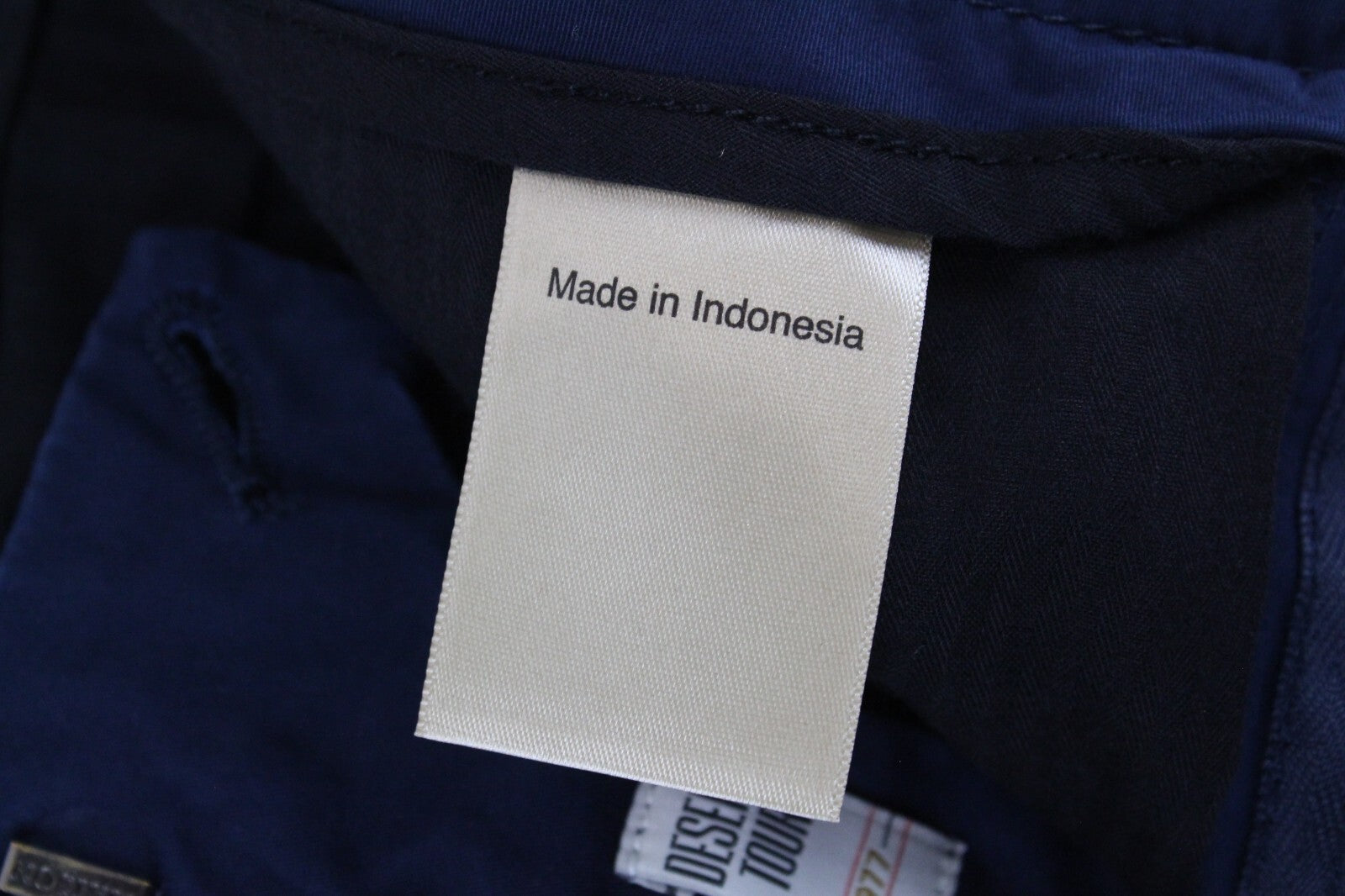 MAISON SCOTCH Women's Navy Trousers W27/L32 Chino Zipped Side Line Regular Fit