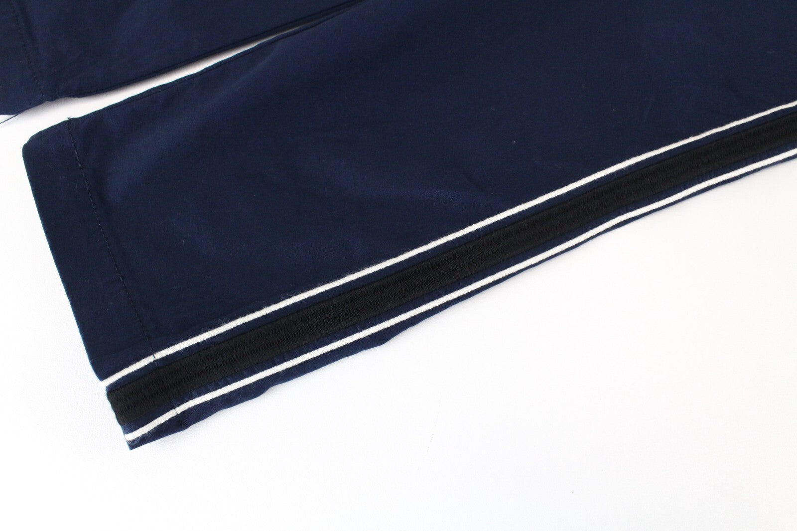 MAISON SCOTCH Women's Navy Trousers W27/L32 Chino Zipped Side Line Regular Fit