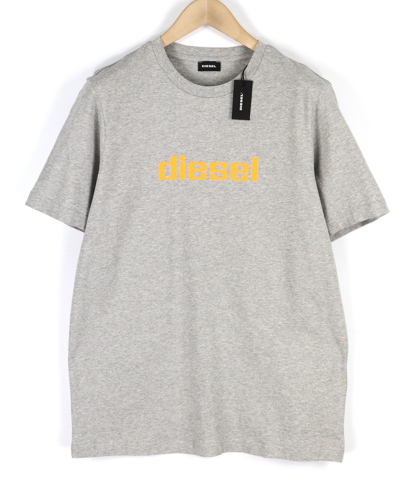DIESEL T-Just-N45 Men T-Shirt M Short Sleeve Crew Collar Melange Grey Casual