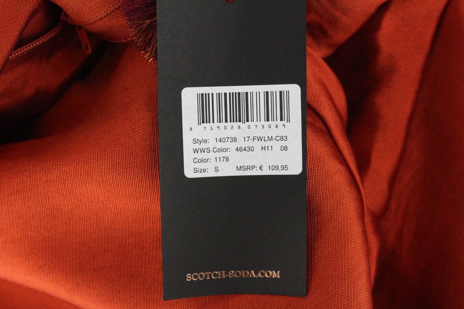 MAISON SCOTCH Women Trousers S Orange Cropped Casual Classic with Side Stripe