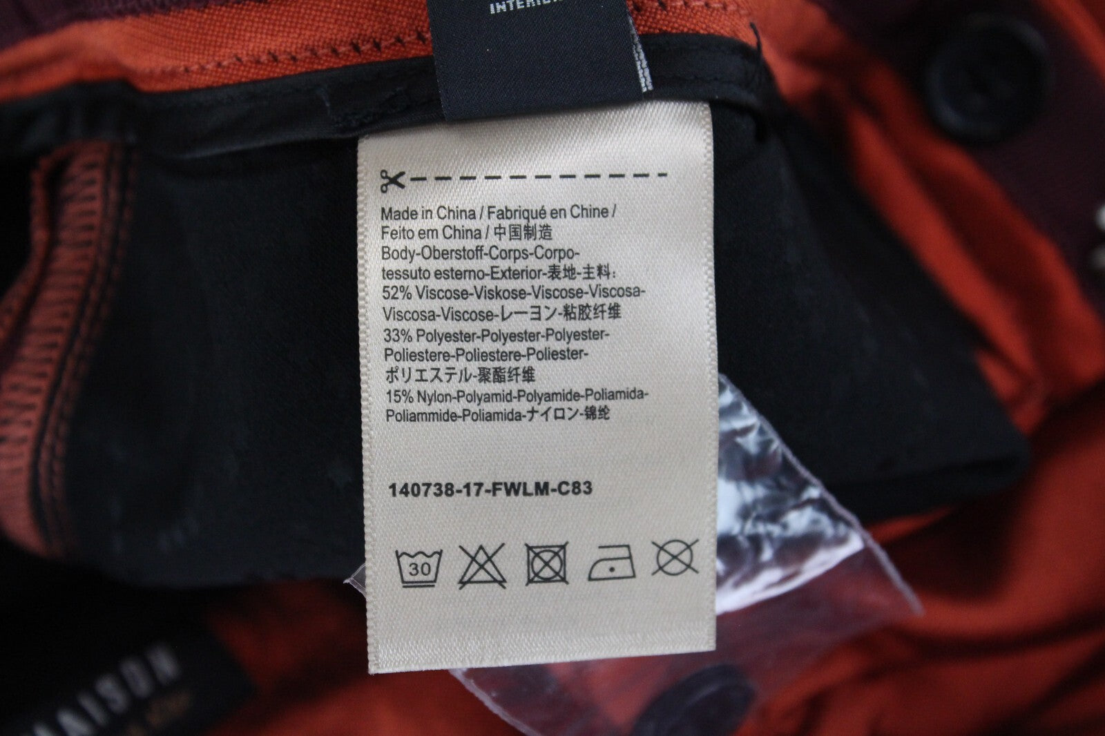 MAISON SCOTCH Women Trousers S Orange Cropped Casual Classic with Side Stripe