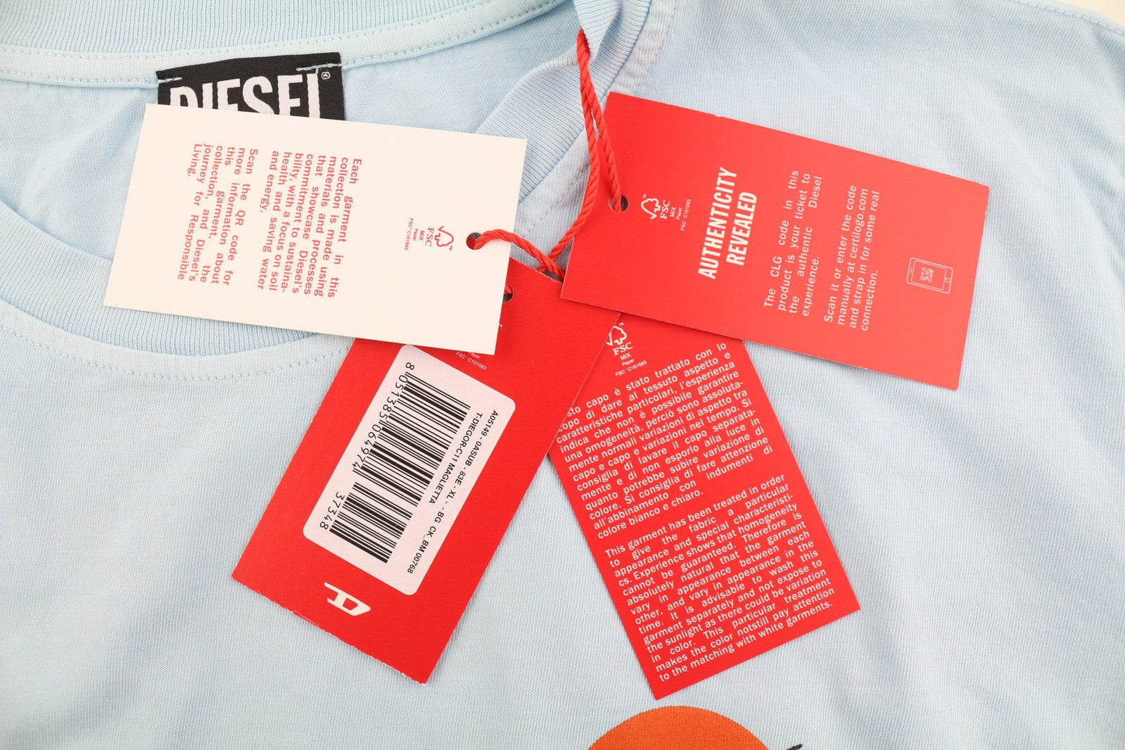 DIESEL T-Diegor-C11 vyriški marškinėliai, XL dydžio, trumpomis rankovėmis, apvalia apykakle, trikotažo spalvos, RRP – 80 €, mėlyni 