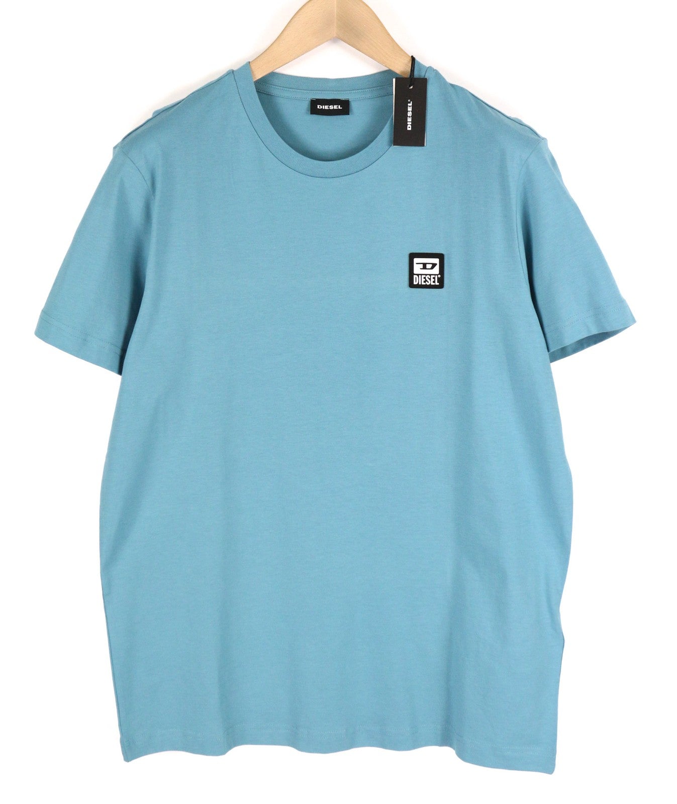 DIESEL T-Diegos-K30 vyriški marškinėliai su trumpomis rankovėmis, apvalia kaklo iškirpte, laisvalaikio, mėlyni 