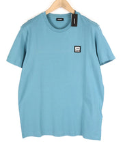 DIESEL T-Diegos-K30 vyriški marškinėliai su trumpomis rankovėmis, apvalia kaklo iškirpte, laisvalaikio, mėlyni 