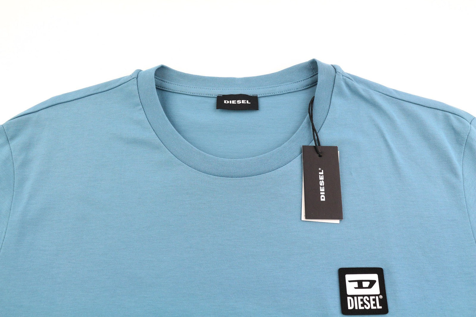 DIESEL T-Diegos-K30 vyriški marškinėliai su trumpomis rankovėmis, apvalia kaklo iškirpte, laisvalaikio, mėlyni 