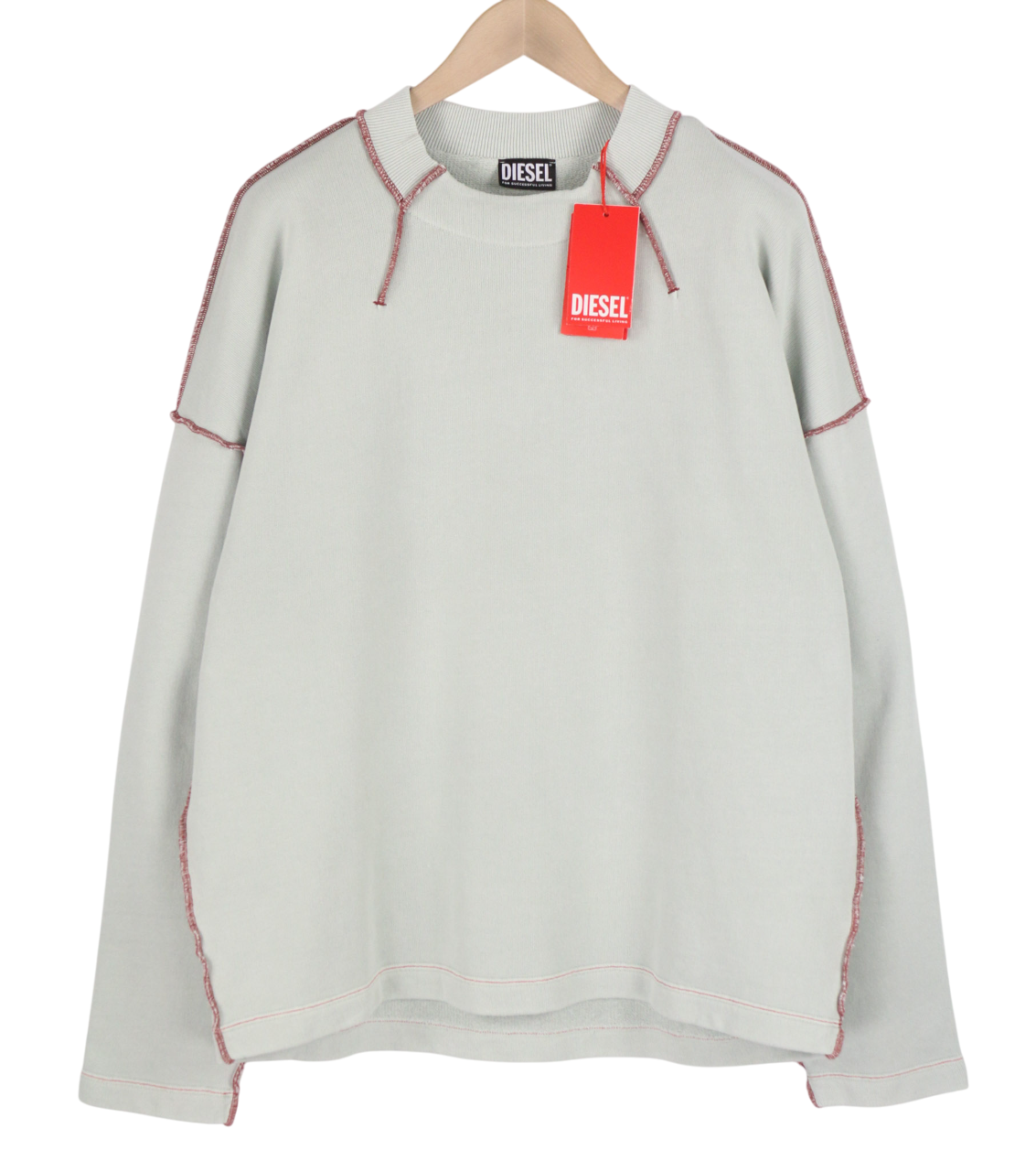 DIESEL S-Molock vyriškas džemperis, šviesiai pilkas, didelis, kaina M, 195 € 