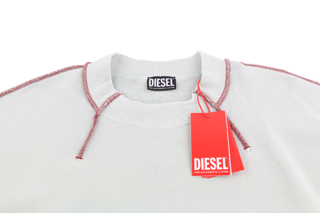 DIESEL S-Molock vyriškas džemperis, šviesiai pilkas, didelis, kaina M, 195 € 