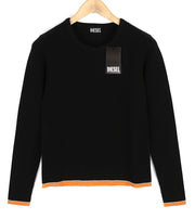 DIESEL M-Ariannew moteriškas megztinis L, juodas, megztinis su apvalia kaklu, tampriu mezginiu, rekomenduojama kaina – 175 € 