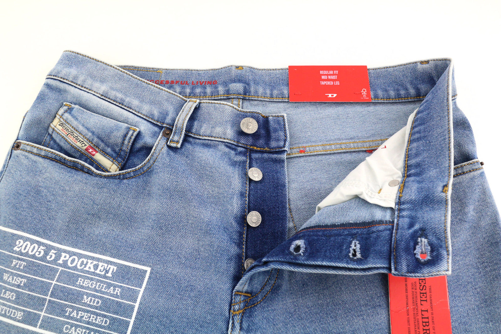 DIESEL 2005 D-Fining 9B92S vyriški džinsai W32/L32 įprasti vidutinio juosmens siaurėjantys RRP160 