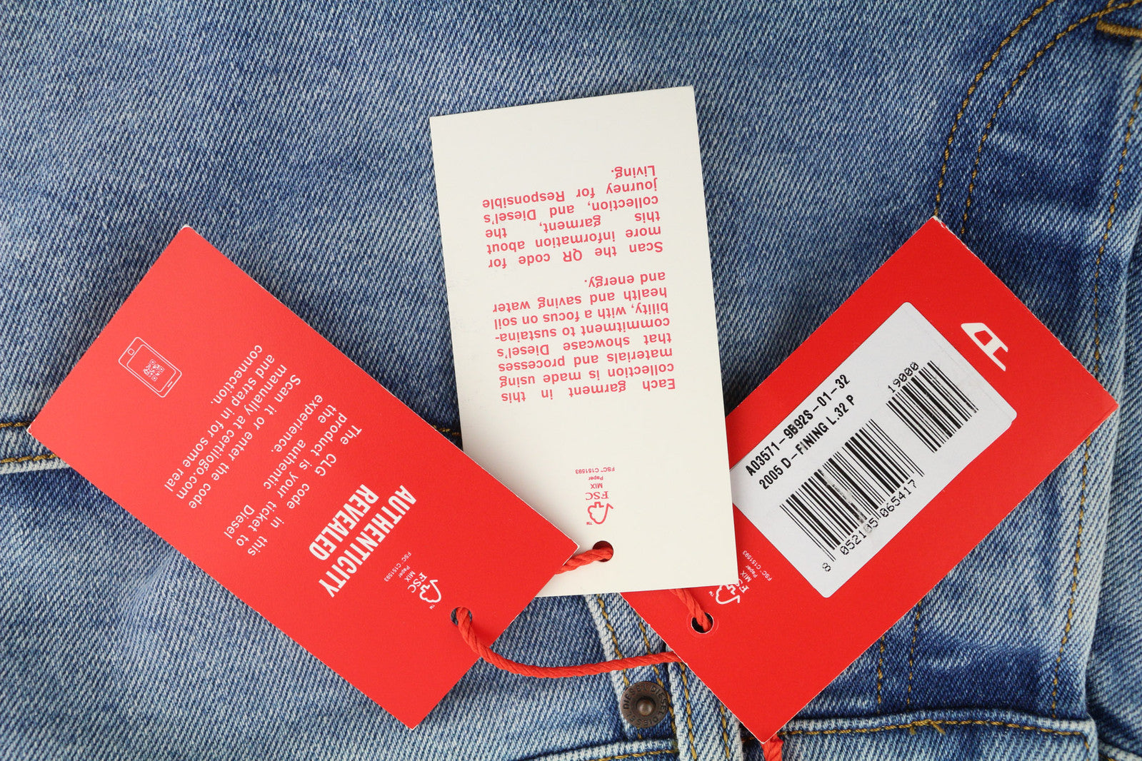 DIESEL 2005 D-Fining 9B92S vyriški džinsai W32/L32 įprasti vidutinio juosmens siaurėjantys RRP160 