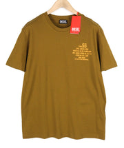 DIESEL T-Diegor-K51 vyriški marškinėliai trumpomis rankovėmis, apvalios iškirptės formos, laisvalaikio stiliaus, trikotažiniai, su logotipu. 