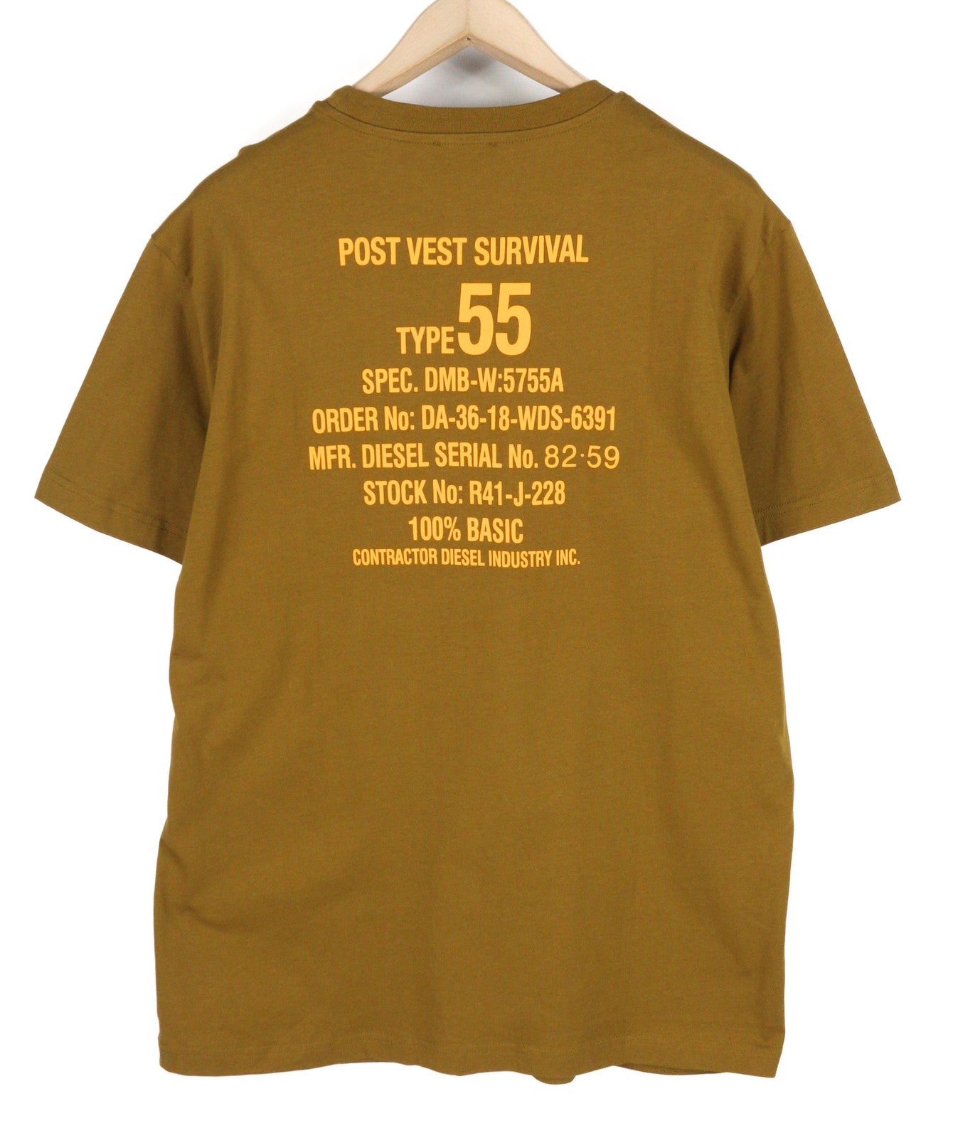 DIESEL T-Diegor-K51 vyriški marškinėliai trumpomis rankovėmis, apvalios iškirptės formos, laisvalaikio stiliaus, trikotažiniai, su logotipu. 