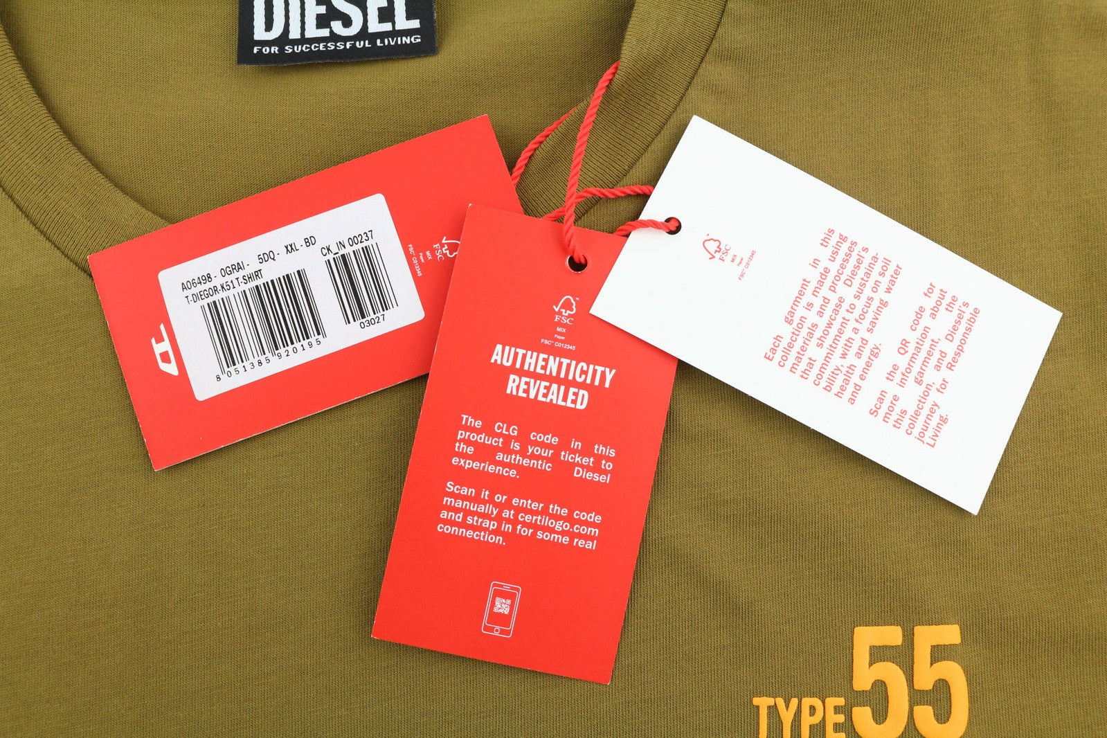 DIESEL T-Diegor-K51 vyriški marškinėliai trumpomis rankovėmis, apvalios iškirptės formos, laisvalaikio stiliaus, trikotažiniai, su logotipu. 