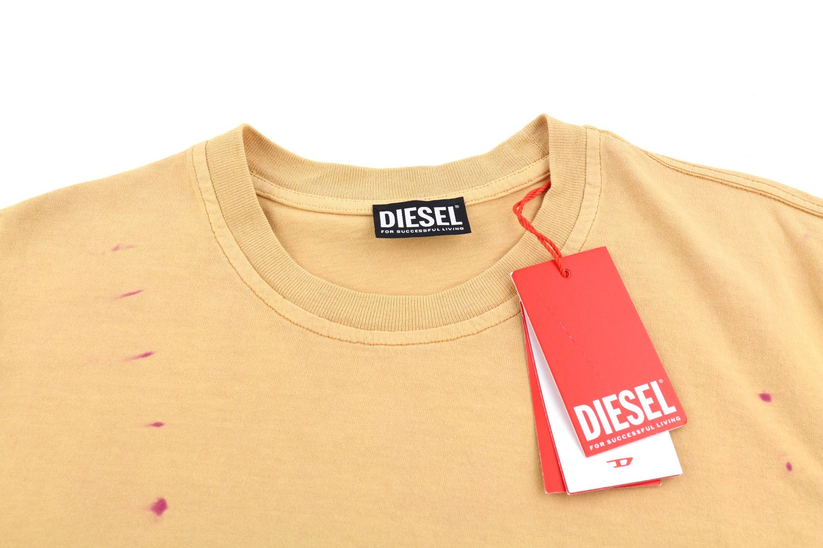 DIESEL T-Just-E25 vyriški marškinėliai su trumpomis rankovėmis, apvalia apykakle, L dydžio, su trikotažiniu logotipu, šviesiu logotipu. RMK 110 €. 