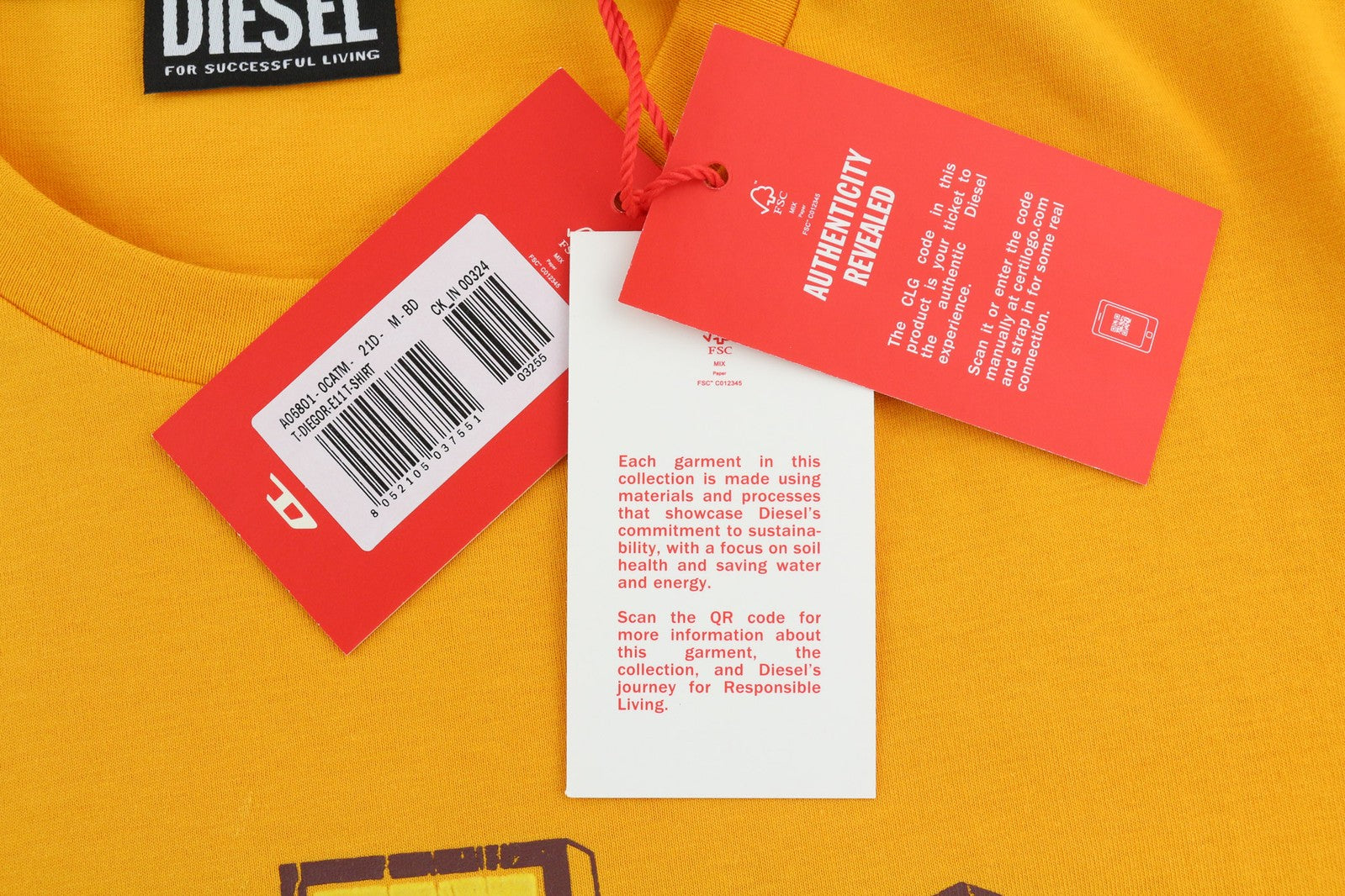 DIESEL T-Diegor-E11 vyriški marškinėliai su trumpomis rankovėmis, apvalia apykakle ir trikotažo logotipu, RRP 70 € 