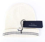 HARMONT &amp; BLAINE Unisex Beanie OS smėlio spalvos vilnonė laisvalaikio stiliaus megzta kepurė su logotipu 