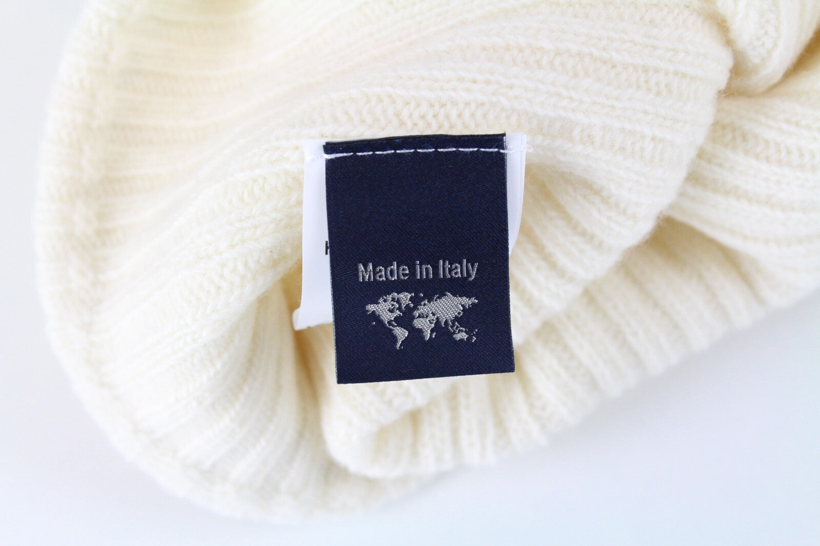 HARMONT &amp; BLAINE Unisex Beanie OS smėlio spalvos vilnonė laisvalaikio stiliaus megzta kepurė su logotipu 