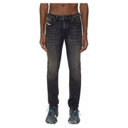 DIESEL Sleenker 09D88 vyriški džinsai W33/L32 žemo juosmens, aptempti, skalbti, tamsūs, RRP 225 € 