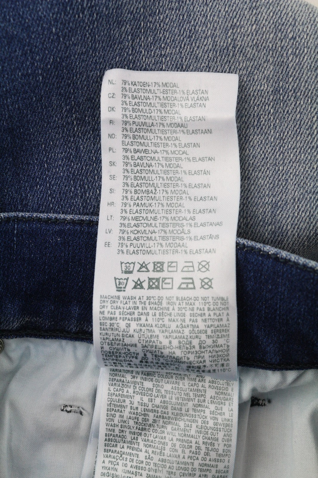 DIESEL D-Istort-X 09E61 vyriški džinsai W32/L32 vidutinio juosmens, aptempti, skalbti 