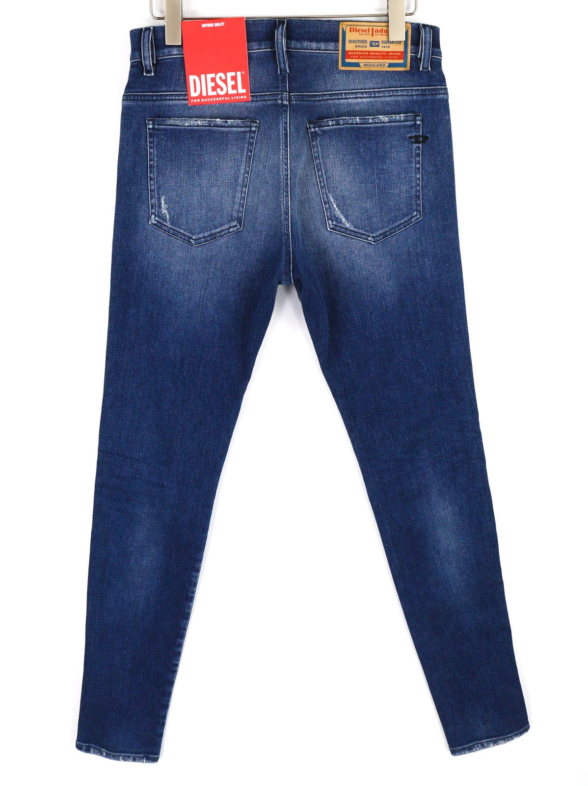 DIESEL D-Istort-X 09E61 vyriški džinsai W32/L32 vidutinio juosmens, aptempti, skalbti 