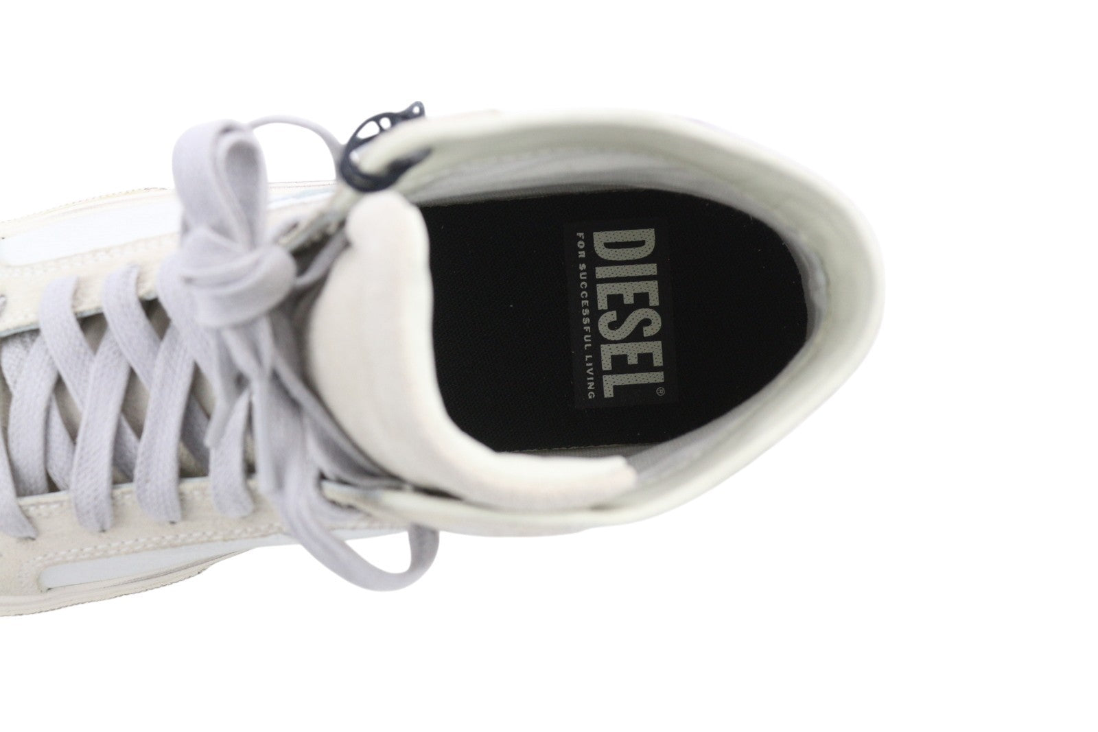 DIESEL S-Mydori ML W moteriški sportbačiai, balti, odiniai, vidutinio ūgio, su raišteliais, RRP 220 € 