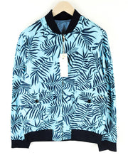 SCOTCH &amp; SODA dvipusė striukė L mėlyna medvilninė lininė raštuota vyriška striukė su užtrauktuku 