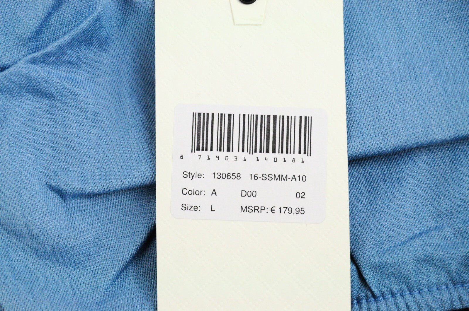 SCOTCH &amp; SODA dvipusė striukė L mėlyna medvilninė lininė raštuota vyriška striukė su užtrauktuku 