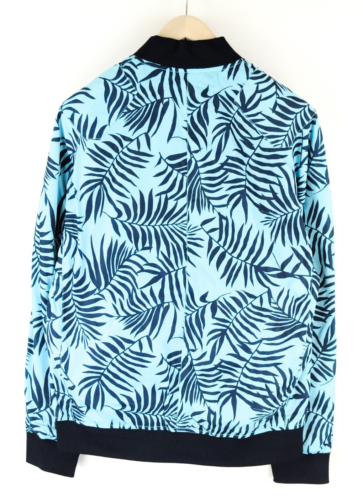 SCOTCH &amp; SODA dvipusė striukė L mėlyna medvilninė lininė raštuota vyriška striukė su užtrauktuku 