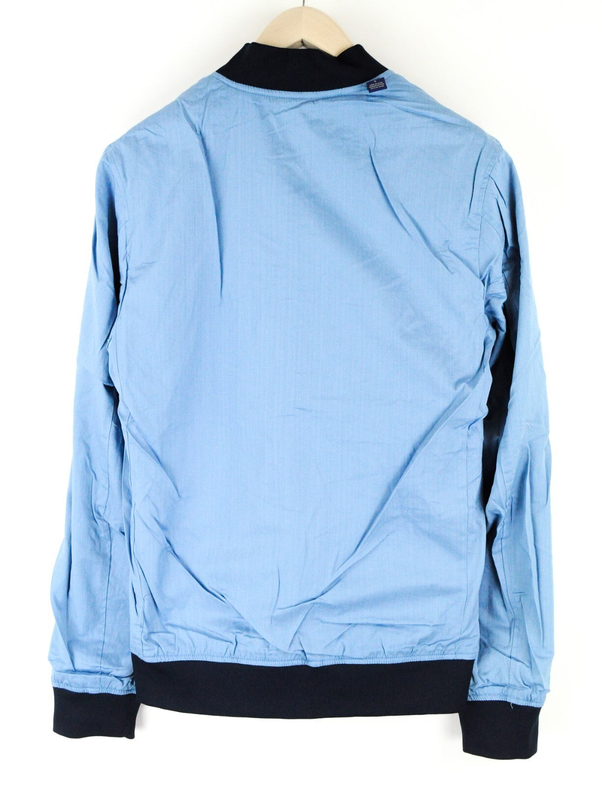 SCOTCH &amp; SODA dvipusė striukė L mėlyna medvilninė lininė raštuota vyriška striukė su užtrauktuku 