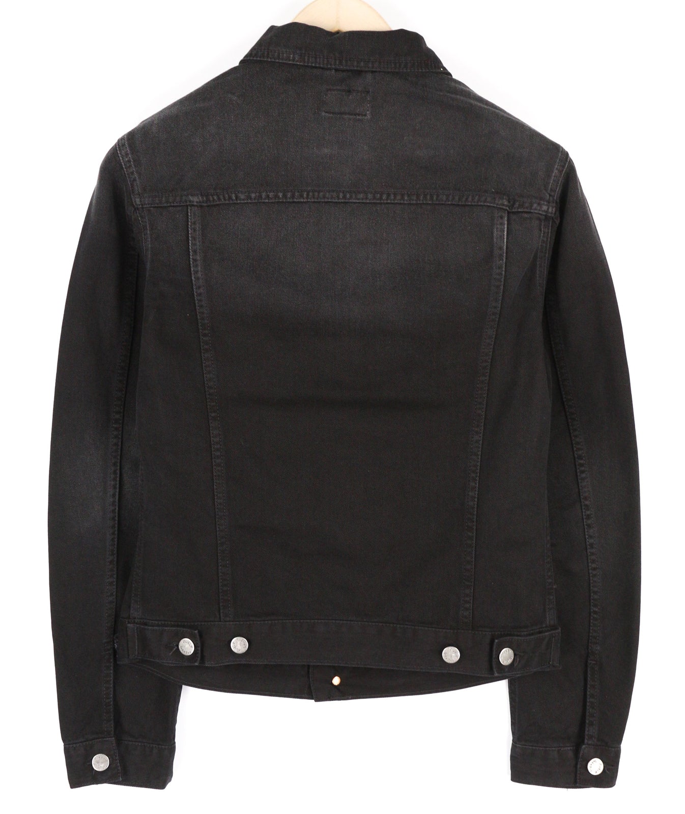 NUDIE JEANS Billy Men Jacket S Dark Shist Denim Buttons Spread Logo Pockets