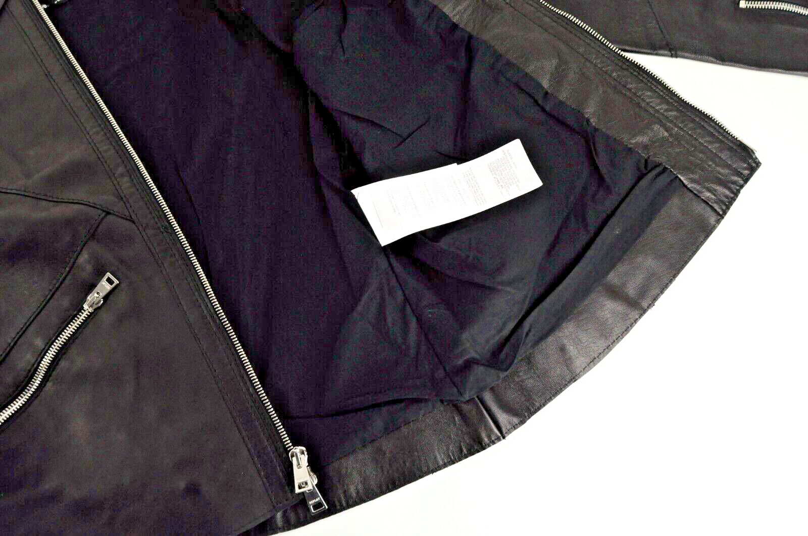 REPLAY moteriška odinė striukė S, juoda, užtrauktuku, tikra avikailio oda, ilgomis rankovėmis 