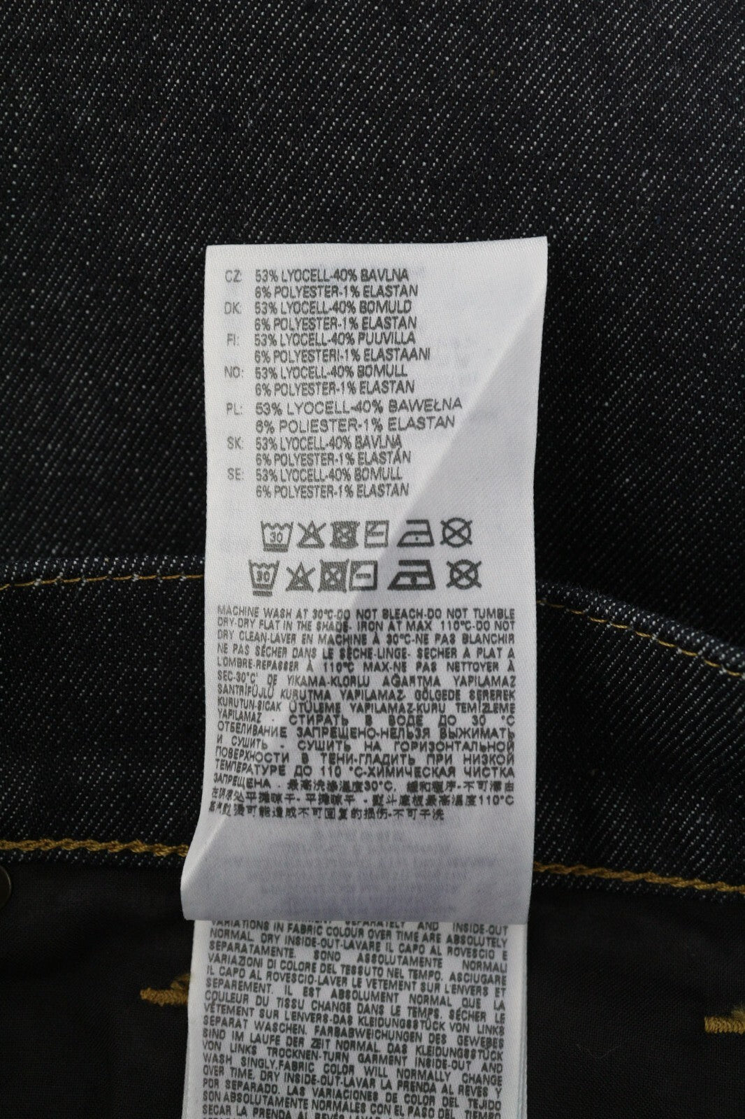 DIESEL D-Fining 009HF vyriški džinsai W30/L30 siaurėjantys, tamprūs, su sagomis, tamsūs 