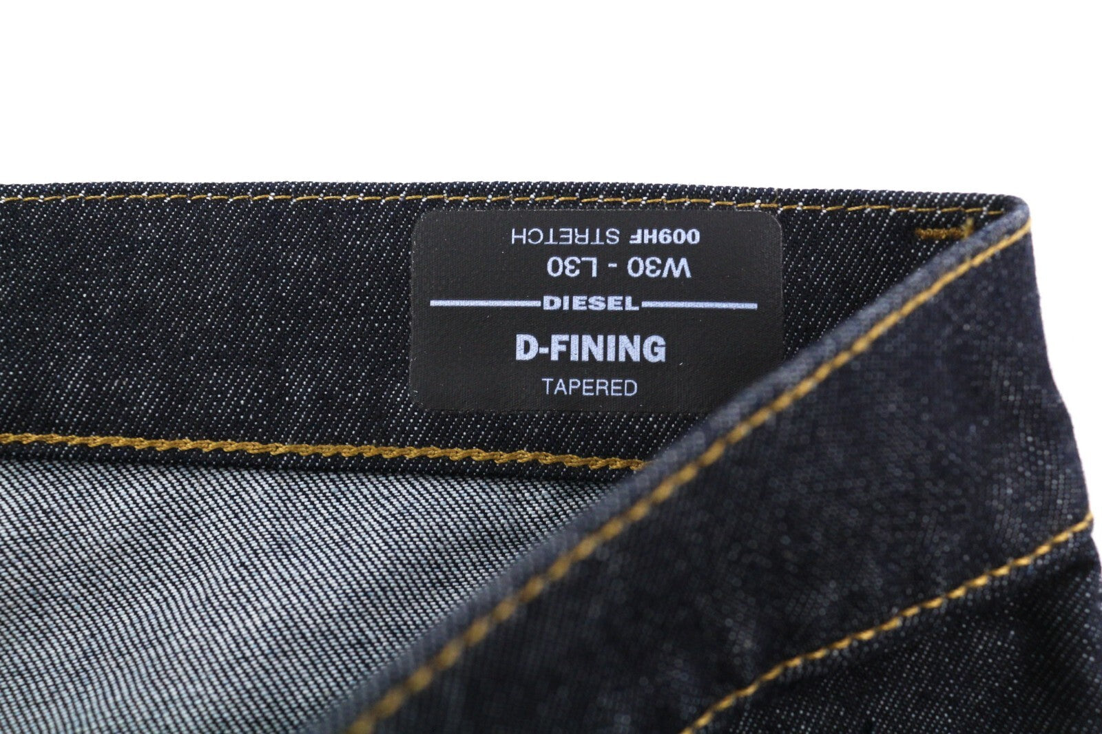DIESEL D-Fining 009HF vyriški džinsai W30/L30 siaurėjantys, tamprūs, su sagomis, tamsūs 
