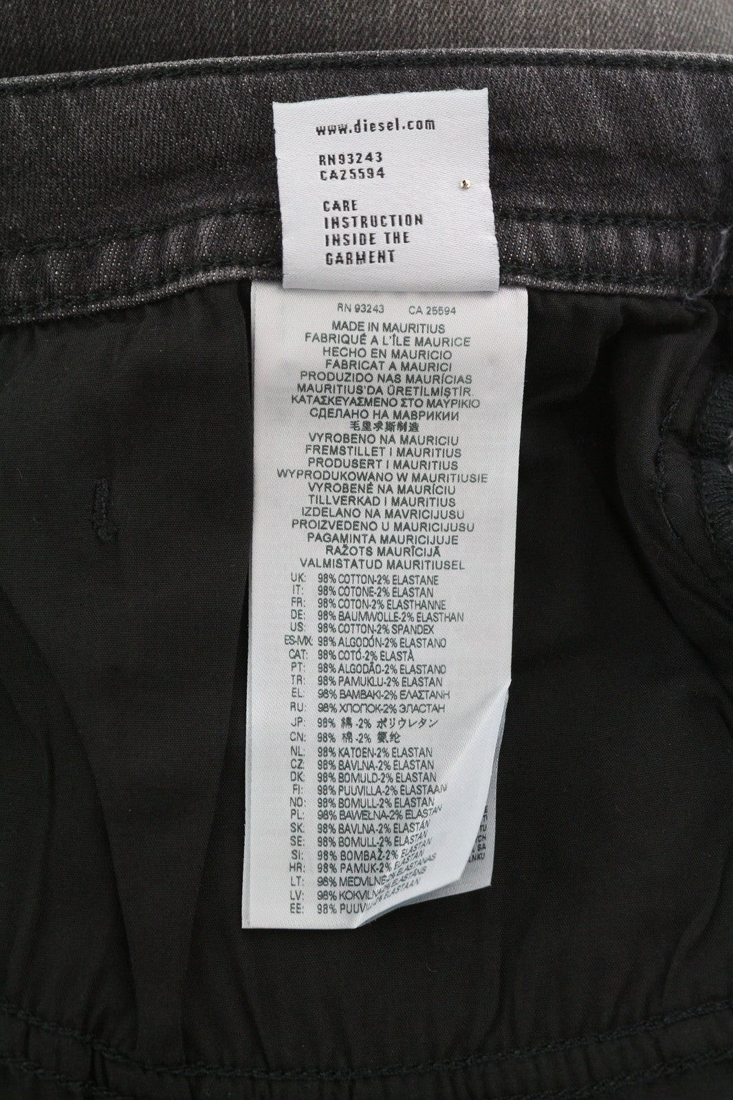 DIESEL Buster RM043 vyriški džinsai W36/L32 siaurėjantys, tamprūs, skalbti sagomis užsegami džinsai