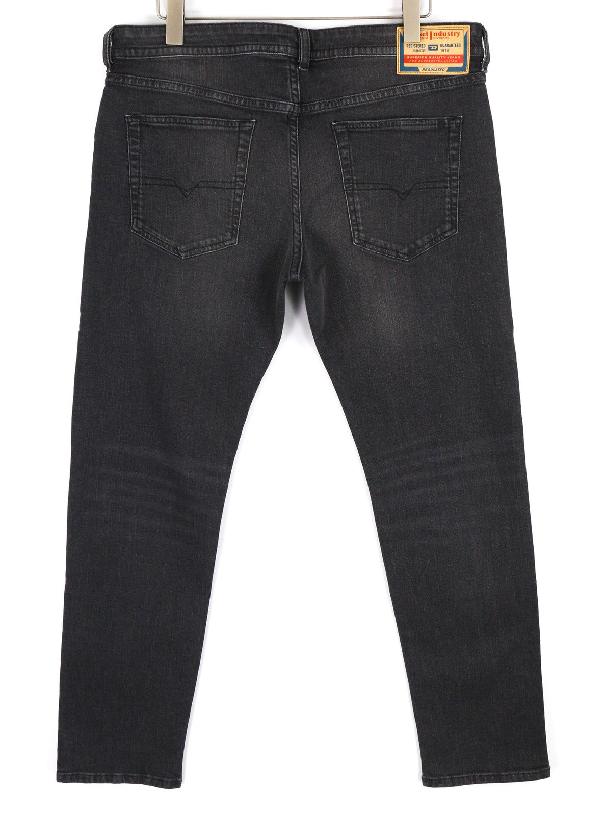 DIESEL Buster RM043 vyriški džinsai W36/L32 siaurėjantys, tamprūs, skalbti sagomis užsegami džinsai