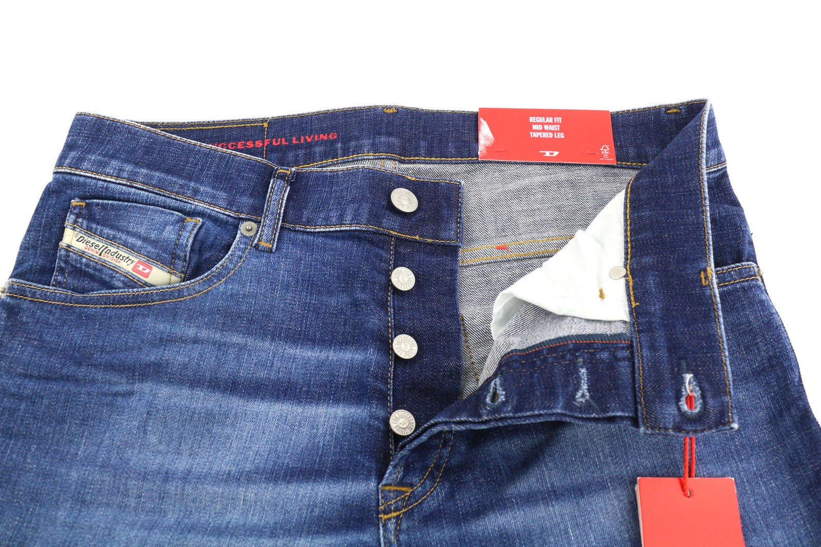 DIESEL 2005 D-Fining 09C72 Mens Jeans W29/L32 Mid Waist Regular Tapered RRP€225